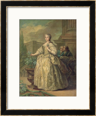 Portrait Of Maria Leszczynska (1703-68) 1747 by Carle Van Loo Pricing Limited Edition Print image