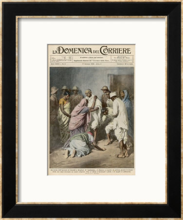 Gandhi Is Arrested By The Indian Government For His Civil Disobedience Tactics by Achille Beltrame Pricing Limited Edition Print image