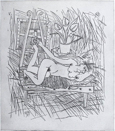 Nu Aux Arums - 2Eme Etat by Louis Cane Pricing Limited Edition Print image