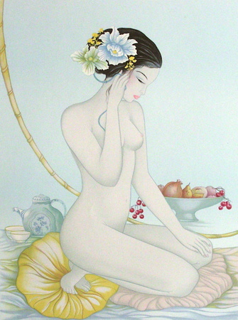 Nu À La Théière Et Au Compotier by Mara Tran-Long Pricing Limited Edition Print image