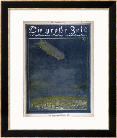German Airship Hovers Menacingly Over Paris by Rodolf Czerny Pricing Limited Edition Print image