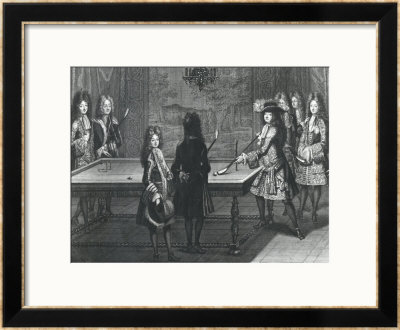Louis Xiv Playing Billiards With Philippe I Duke Of Orleans, The Count Of Toulouse by Antoine Trouvain Pricing Limited Edition Print image