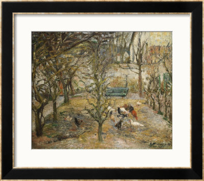 Chicken-Run At The Red House, 1877 by Emilio Boggio Pricing Limited Edition Print image