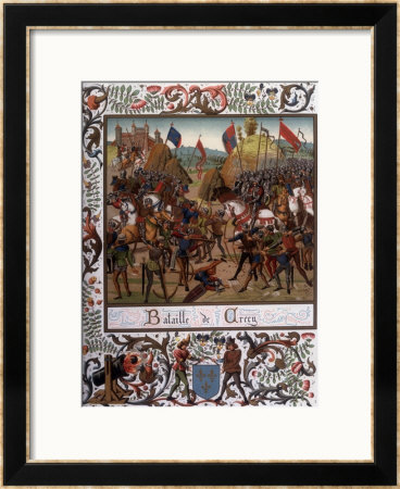 At Crecy 9000 English Soldiers Under Edward Iii Defeat 30000 French Under Philippe Vi by Ronjat Pricing Limited Edition Print image