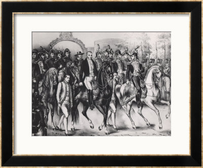 Triumphal Entry Of Augustin De Iturbide by Julio Michaud Pricing Limited Edition Print image