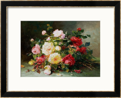 A Bouquet Of Roses by Eugene Henri Cauchois Pricing Limited Edition Print image