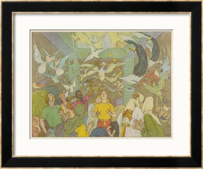 Noah's Ark, The Dove Returns With An Olive Twig Showing That The Flood Is Receding by E. Boyd Smith Pricing Limited Edition Print image