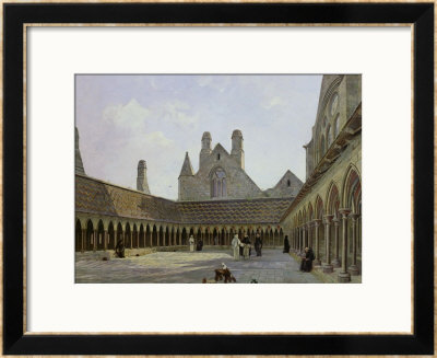 The Cloister Of Mont Saint-Michel by Emmanuel Lansyer Pricing Limited Edition Print image