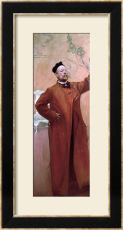In Front Of The Mirror: Self Portrait, 1900 by Carl Larsson Pricing Limited Edition Print image