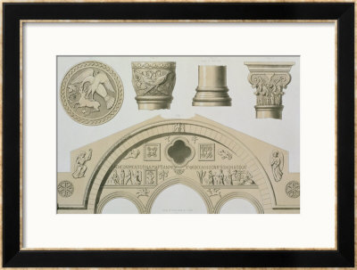 Details Of A Sculptured Arch And Columns From St. Sophia's, Trebizond, Published By Day & Son by Charles Felix Marie Texier Pricing Limited Edition Print image