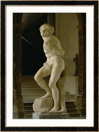 Rebellious Slave, For The Tomb Of Pope Julius Ii, Giuliano Della Rovere by Michelangelo Buonarroti Pricing Limited Edition Print image