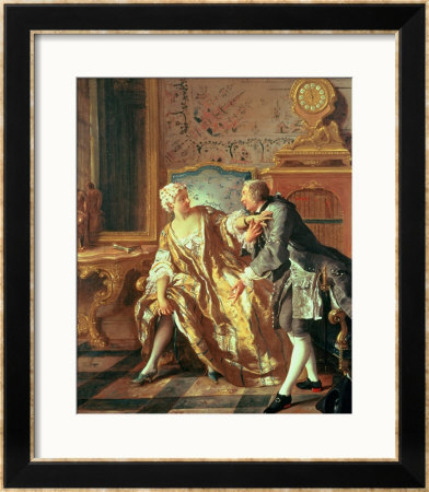 The Garter by Jean Francois De Troy Pricing Limited Edition Print image