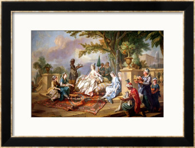 The Sultana Served By Her Eunuchs by Charles-Amedee-Philippe Van Loo Pricing Limited Edition Print image