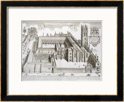 Magdalen College, Oxford, From Oxonia Illustrata, Published 1675 by David Loggan Pricing Limited Edition Print image