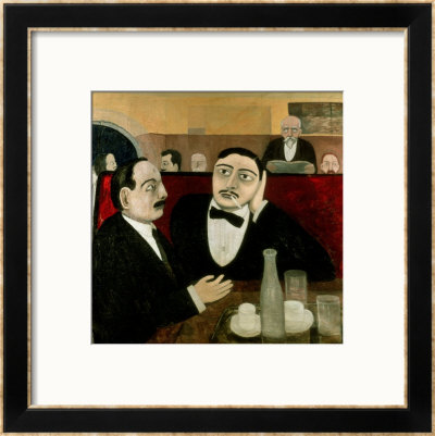 The Intellectuals At The Cafe Rotonde, 1916 by Tullio Garbari Pricing Limited Edition Print image