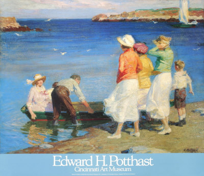 By The Seashore by Edward Henry Potthast Pricing Limited Edition Print image