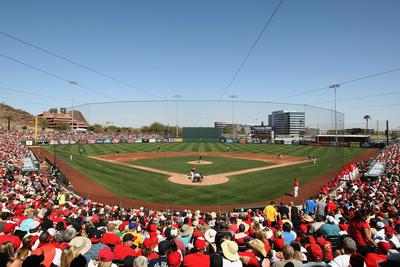 Tempe, Az - March 10: San Francisco Giants V Los Angeles Angels Of Anaheim - Erick Aybar by Christian Petersen Pricing Limited Edition Print image