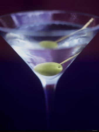 Martini With Green Olive by David Loftus Pricing Limited Edition Print image