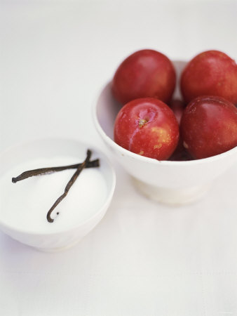 Red Plums, Sugar And Vanilla Pods by David Loftus Pricing Limited Edition Print image
