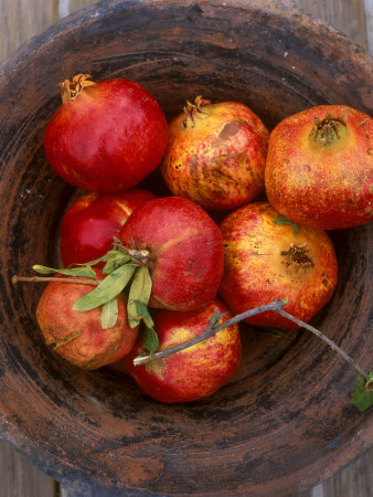 Pomegranates In A Terracotta Bowl by David Loftus Pricing Limited Edition Print image