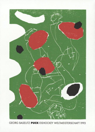 Puck-Eishockey Wm, C.1993 by Georg Baselitz Pricing Limited Edition Print image