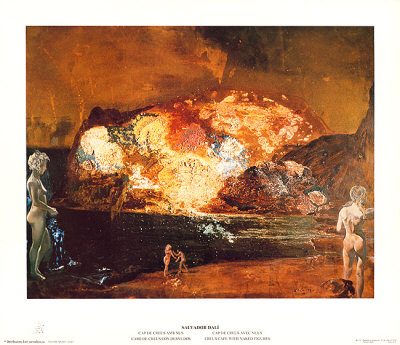 Nude Figures At Cape Creus, C.1970 by Salvador Dali Pricing Limited Edition Print image