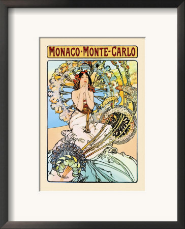 Monaco, Monte-Carlo by Alphonse Mucha Pricing Limited Edition Print image