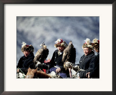 Eagle Hunters At The Golden Eagle Festival, Mongolia by Amos Nachoum Pricing Limited Edition Print image