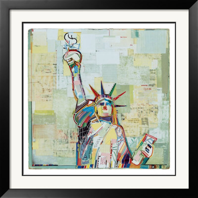 The Statue Of Liberty Against A Cityscape In Smog by Danny O. Pricing Limited Edition Print image