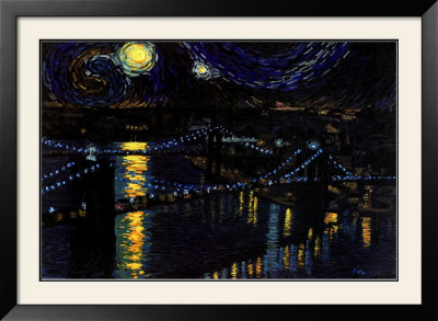 Starry Night Over The Brooklyn Bridge by Nathan Mellot Pricing Limited Edition Print image