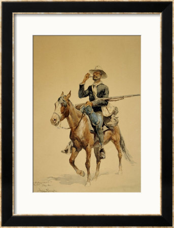 A Mounted Infantryman, 1890 by Frederic Sackrider Remington Pricing Limited Edition Print image