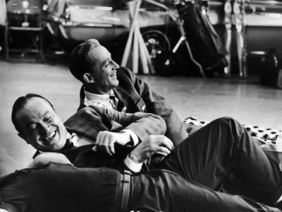 Comedian Bob Hope And Singer Bing Crosby Performing Spoof On Leisure For Crosby's Tv Show by Allan Grant Pricing Limited Edition Print image