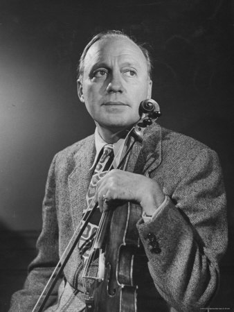 Comedian Jack Benny Posing With His Beloved Violin by Allan Grant Pricing Limited Edition Print image