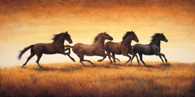 Stallions At Sunset by Ricardo Vargas Pricing Limited Edition Print image