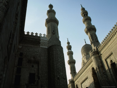 Mosque Detail With Sultan Hassan On Left, Cairo, Egypt by Eric Wheater Pricing Limited Edition Print image