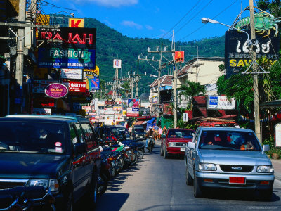 Traffic In Main Street Patong, Phuket, Thailand by Michael Aw Pricing Limited Edition Print image