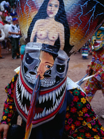 Sticky Rice And Coconut Husk Mask For The Phi Ta Khon Festival, Loei, Thailand by Joe Cummings Pricing Limited Edition Print image