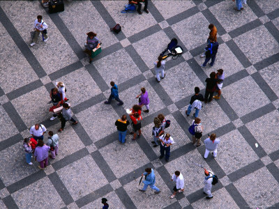 People In City Square, Prague, Czech Republic by Chris Mellor Pricing Limited Edition Print image