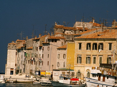 Venetian Buildings On Harbour Of Fishing Town, Rovinj, Croatia by Jon Davison Pricing Limited Edition Print image