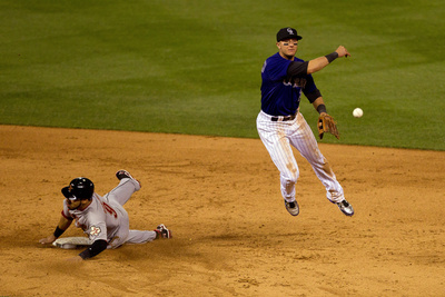 Denver, Co - May 28: Troy Tulowitzki And Marwin Gonzalez by Justin Edmonds Pricing Limited Edition Print image