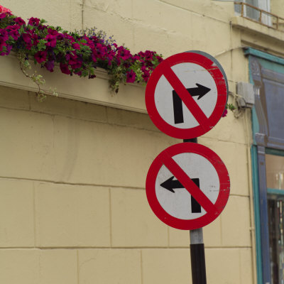 Ireland, Traffic Signs On Street by Keith Levit Pricing Limited Edition Print image