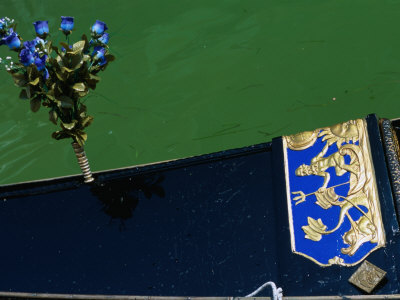 Gondola Ornament Detail On The Fondamenta Venier In Venice by Hannah Levy Pricing Limited Edition Print image