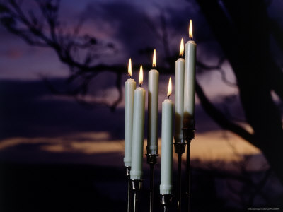 Candles Burning Outdoors At Dusk by Jeffry Myers Pricing Limited Edition Print image