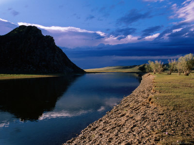 Evening Sky Over A Waterside Mountain by Jerry Galea Pricing Limited Edition Print image