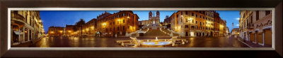 Rome Panorama, View Of Piazza Di Spagna by Emanuele Brambilla Pricing Limited Edition Print image