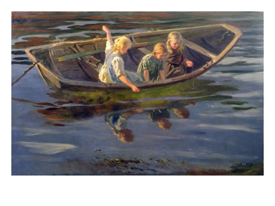 Crabfishing, Christiania (Oil On Canvas) by Wilhelm Peters Pricing Limited Edition Print image