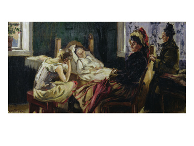 Visit To A Patient (Oil On Canvas) by Kalle Lochen Pricing Limited Edition Print image