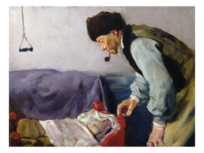 Niels Haihede And Little Sophus, 1883 (Oil On Canvas) by Christian Krohg Pricing Limited Edition Print image