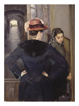A Meeting (Albertine), 1885 (Oil On Canvas) by Christian Krohg Pricing Limited Edition Print image