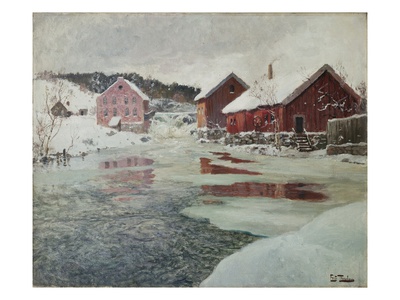 From Akers River, 1901 (Oil On Canvas) by Fritz Thaulow Pricing Limited Edition Print image
